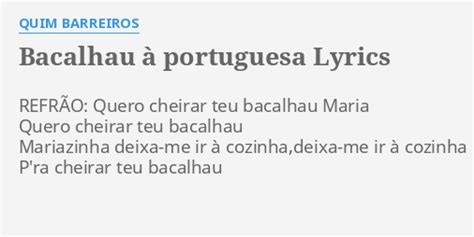 bacalhau a portuguesa letra