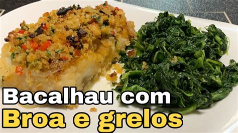 bacalhau com broa em cama de grelos