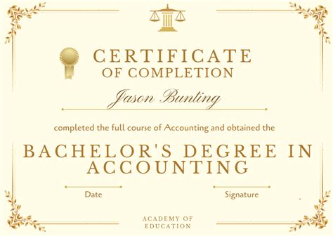 bachelor's degree in accounting requirements