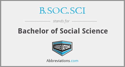 bachelor's degree in social science