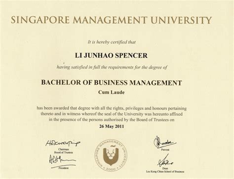 bachelor of business management