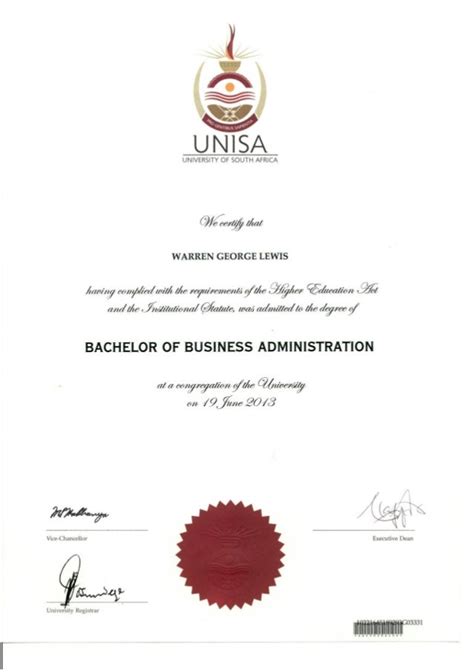 bachelor of business management unisa