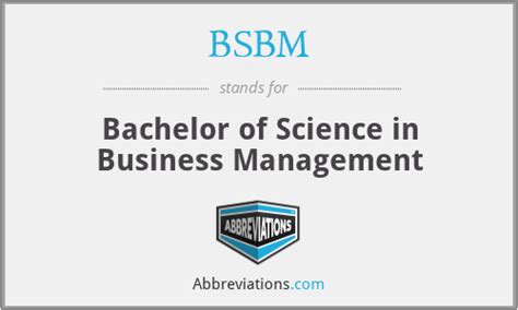 bachelor of science and business management