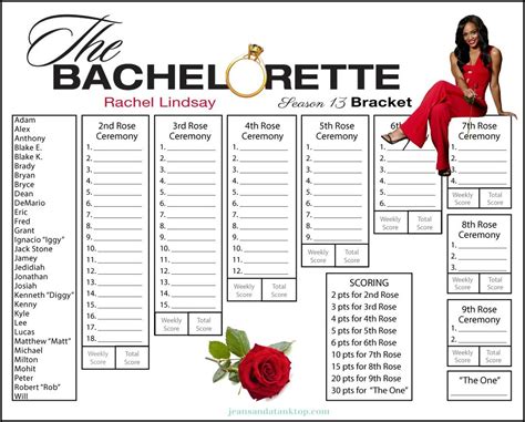 Bachelorette Bracket Printable 2024