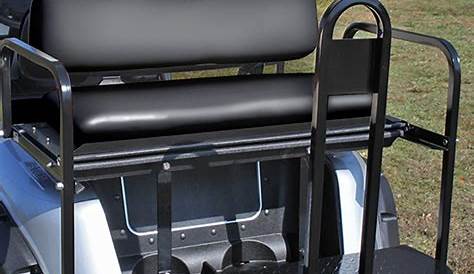 EZGO TXT Golf Cart Flip Folding Rear Back Seat Kit - Black | Rear seat