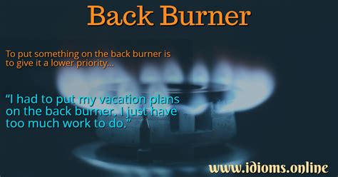 Back Burner One Word