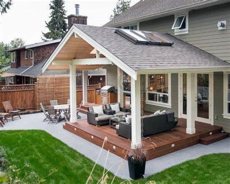 Back Deck With Roof