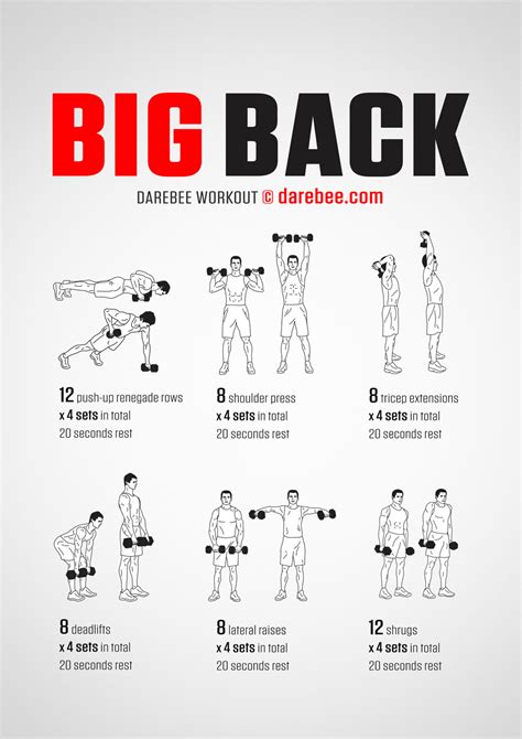 back exercises in gym with dumbbells