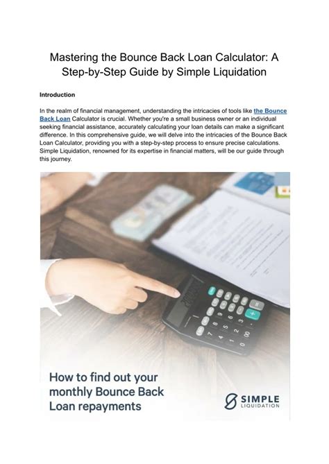 back loan calculator