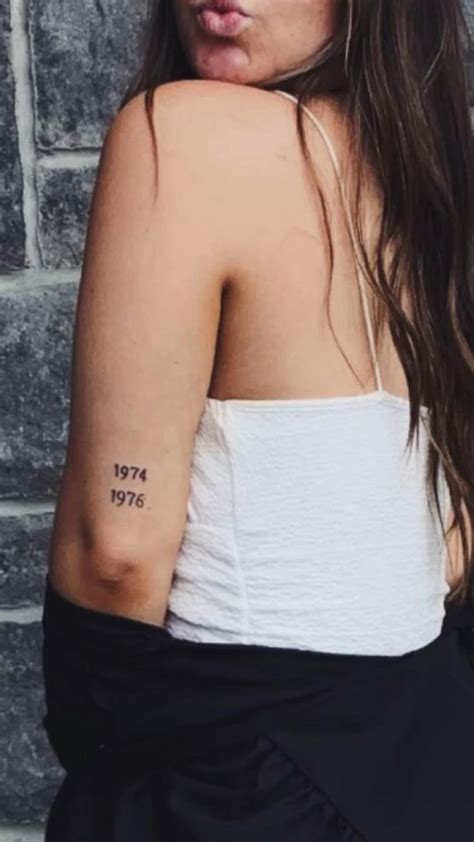Back Of Arm Year Tattoos