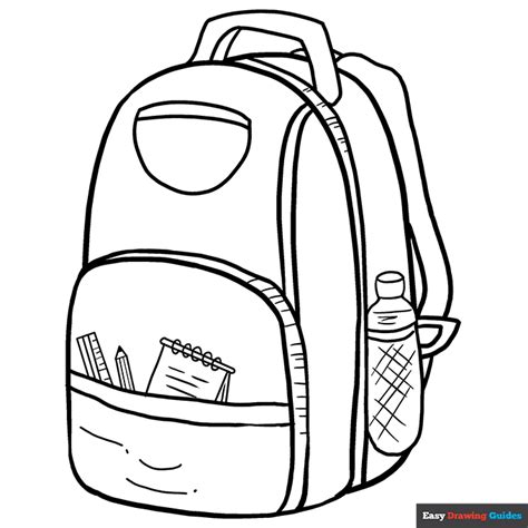 Back Pack Coloring Page