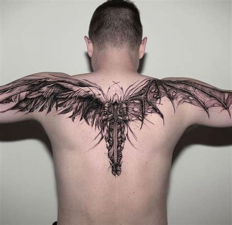 Back Tattoo Of Wings