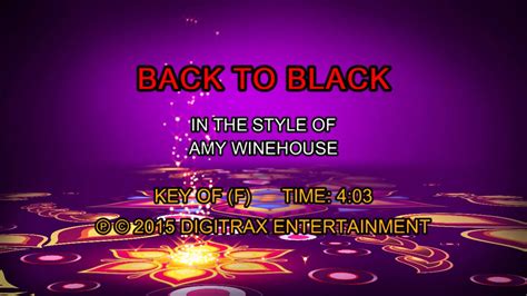 back to black backing track