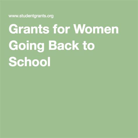 back to school grants for women