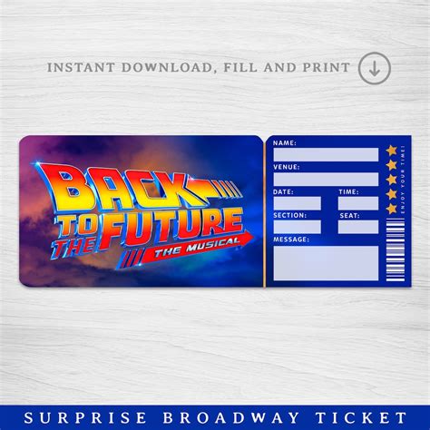 back to the future ticket