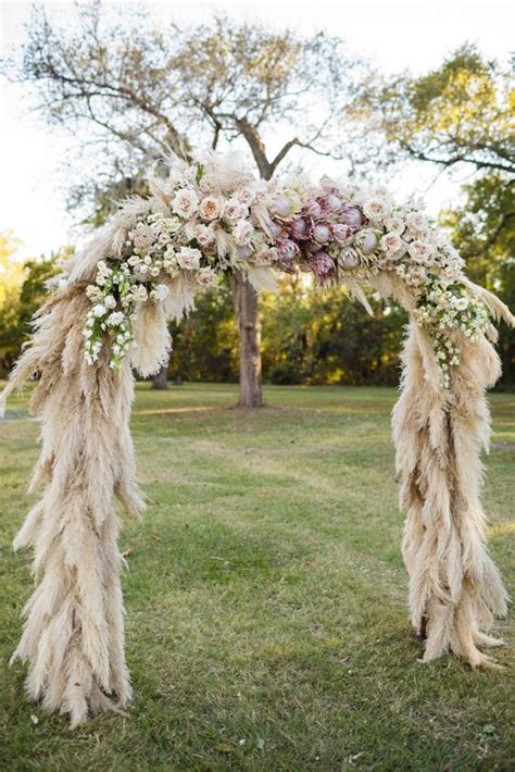 21+ Backdrop Pampas Grass Wedding Arch