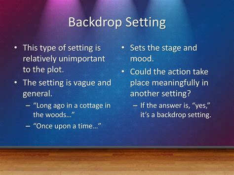 backdrop setting examples