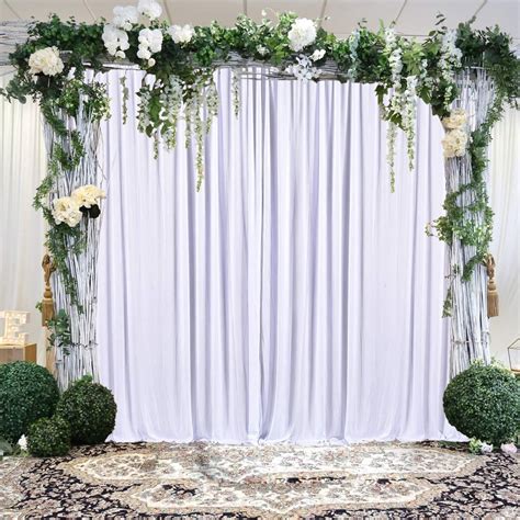 backdrop white curtain background