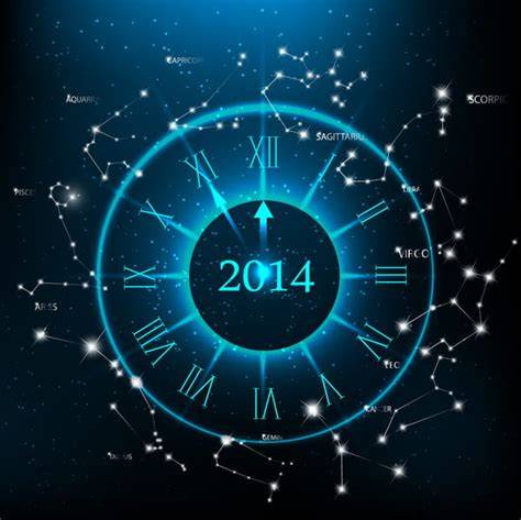 Creative 2014 New Year vector background set 01 free download