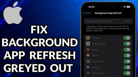 background app refresh greyed out