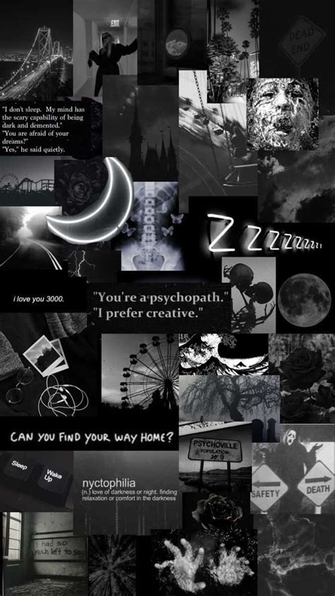 Background Collage Aesthetic Dark
