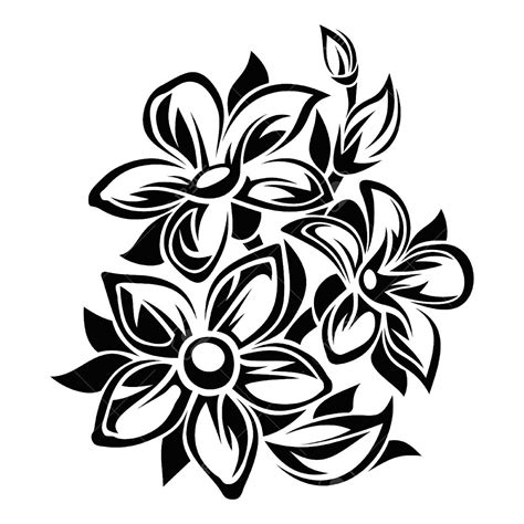 background hitam putih bunga
