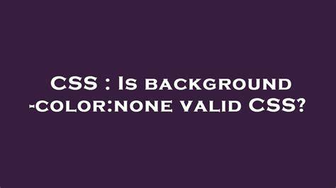 background none css