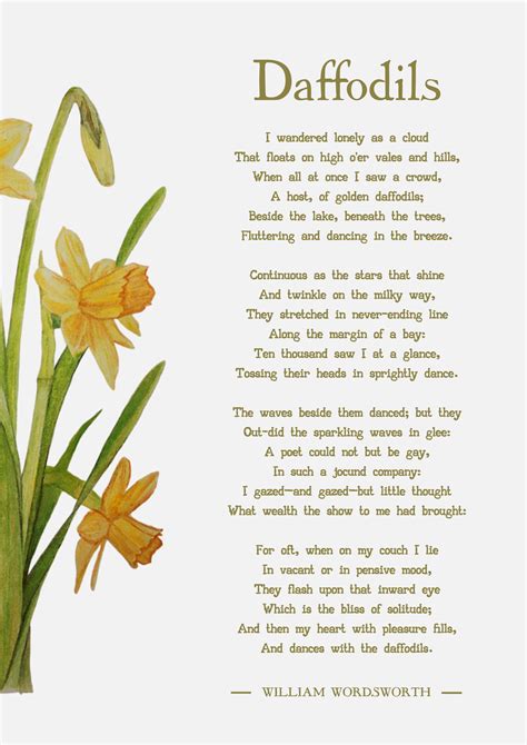 Background Of Daffodils Poem