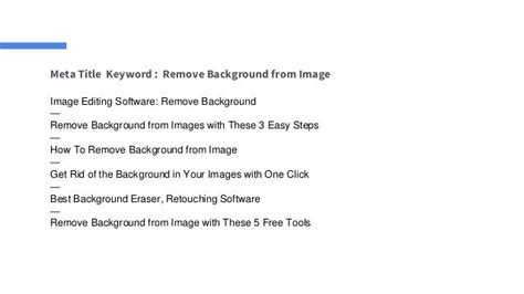 Background Remove Keyword
