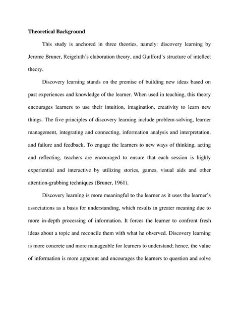 background theory example