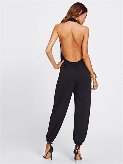 Backless Halter Jumpsuit