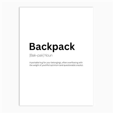 Backpack Definition In Writing