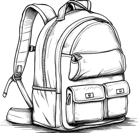 Backpack Line Drawing