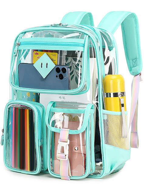 Backpack With Clear Pocket