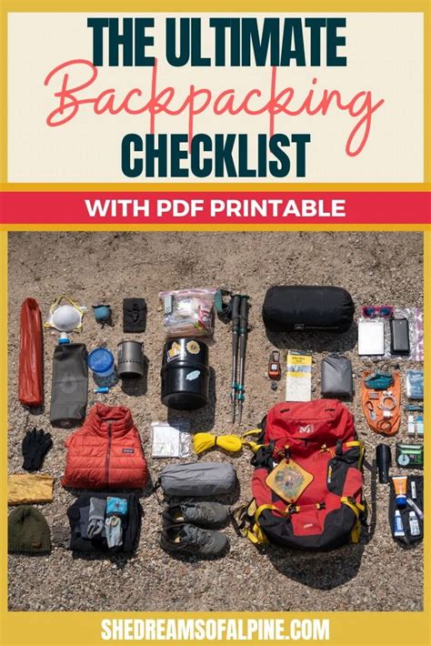 Backpacking What To Pack List