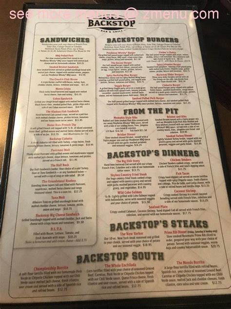 Backstop Restaurant Canby