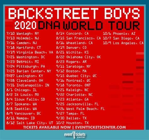 backstreet boys dna tour dates