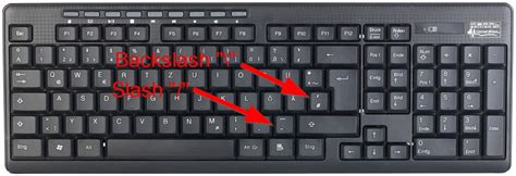 backward slash on keyboard windows