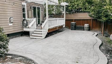 Backyard Concrete Patio Ideas Slate Curved Edge 11 Creative How To Improve Simphome