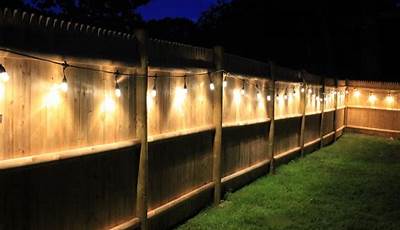 Backyard Lights On Fence