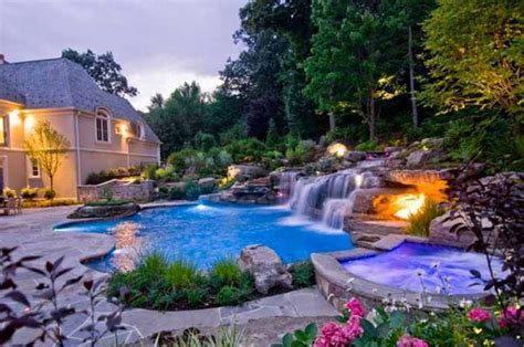 Top 60 Best Pool Waterfall Ideas Cascading Water Features