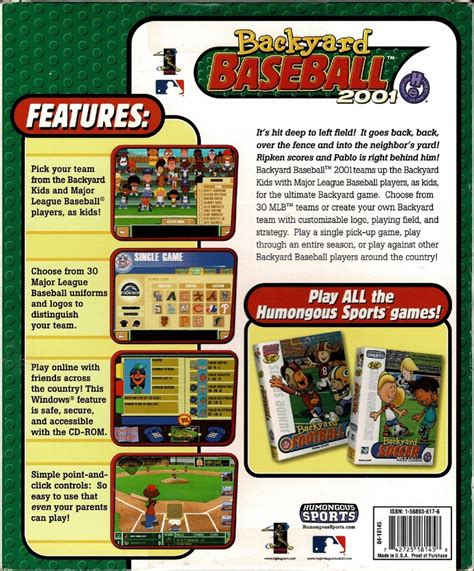 backyard baseball ebay