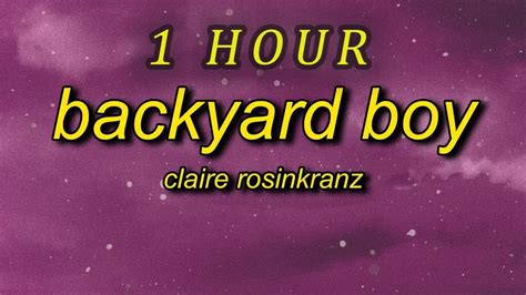 backyard boy lyrics 1 hour