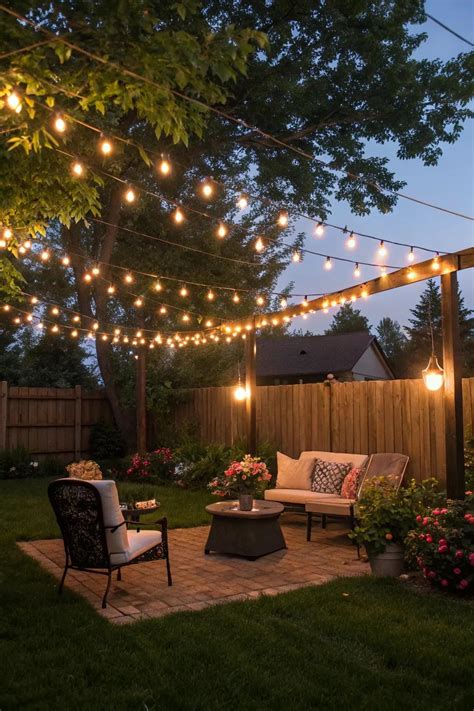 backyard canopy lights