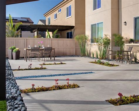 backyard design concrete