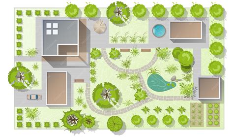 backyard design top view