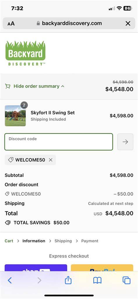 backyard discovery discount code reddit