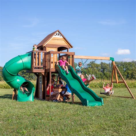 Backyard Discovery Swing Set With Slide