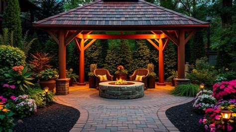 Backyard Fire Pit Gazebo
