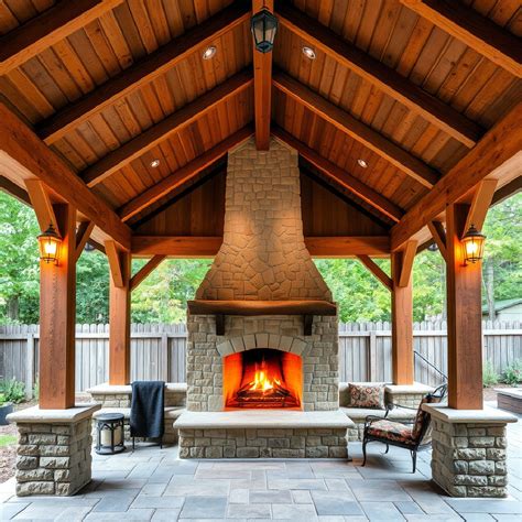 backyard gazebo fireplace